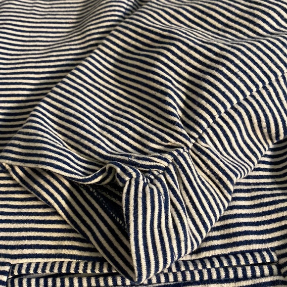 Tulle Original Clothing blazer. Blue/white stripe. Size L. 3/4 ruched sleeves. - Picture 10 of 14